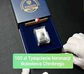 100 zł Tysiąclecie koronacji Bolesława Chrobrego -SREBRO-