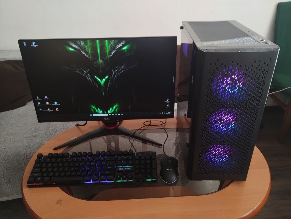Komputer gamingowy Ryzen 5 5600/Rtx/Nvme/Wi-fi