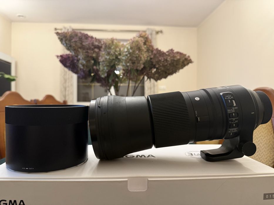 Sigma 150-600mm f/5-6.3 DG- nikon F- stan idelany* filtr + pokrowiec