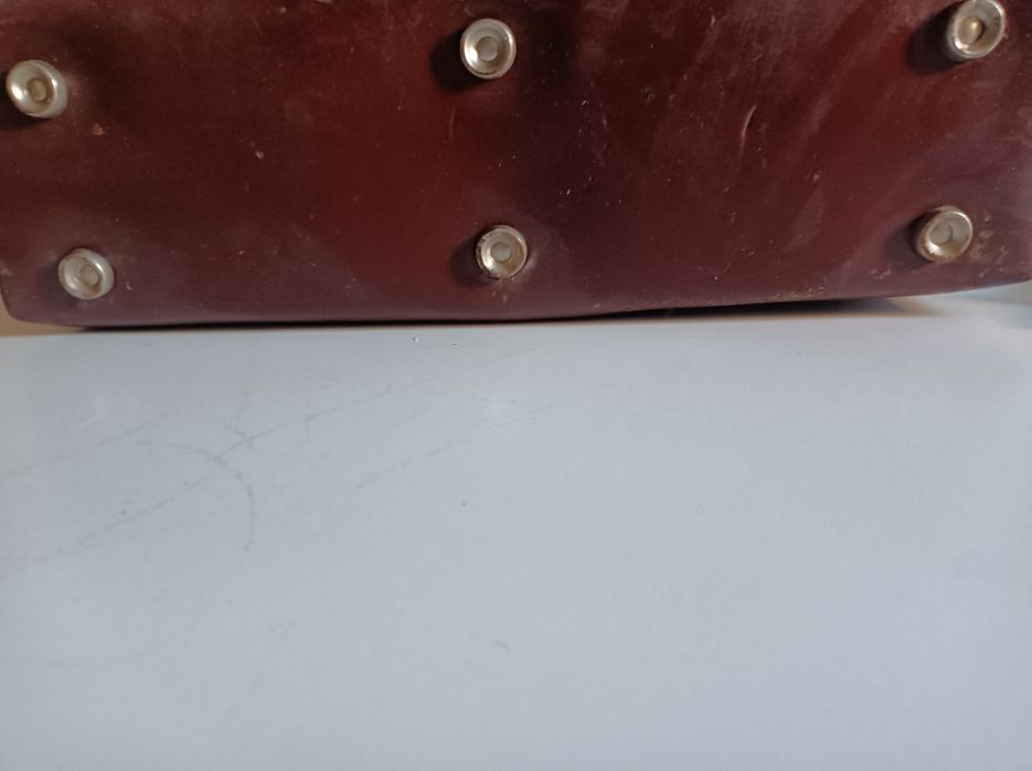 Torba skórzana Rzemienna) kolejowa z lat 60 tych.Angila.