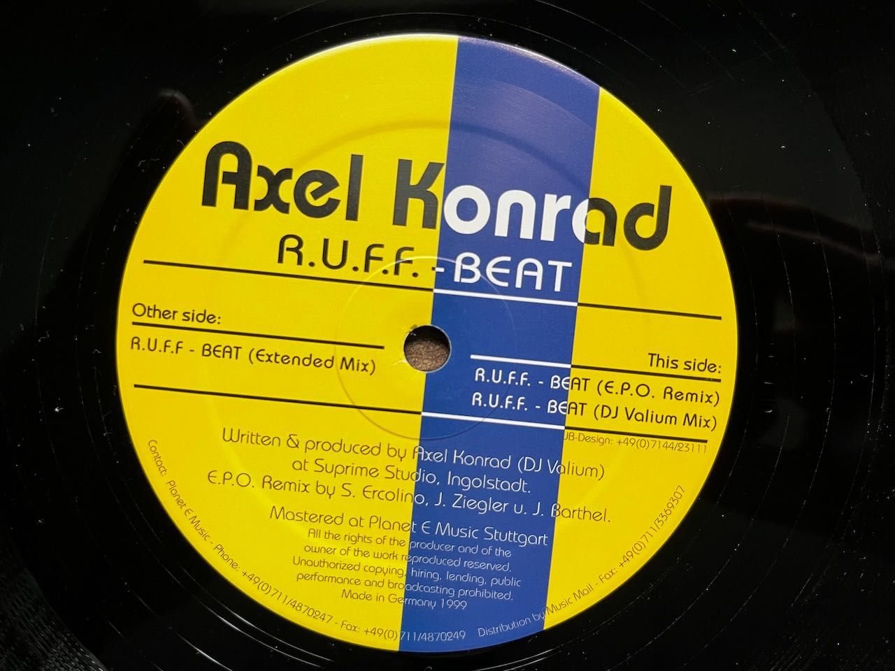 Axel Konrad – R.U.F.F. Beat (Clubtown Records, 12") Winyl Trance