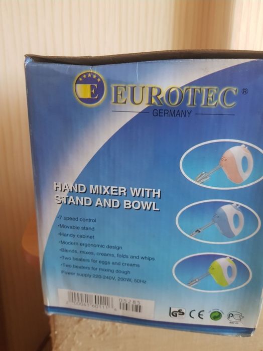 Міксер новий EU-5285. Міксер ручний. Ручний міні-міксер капучинатор