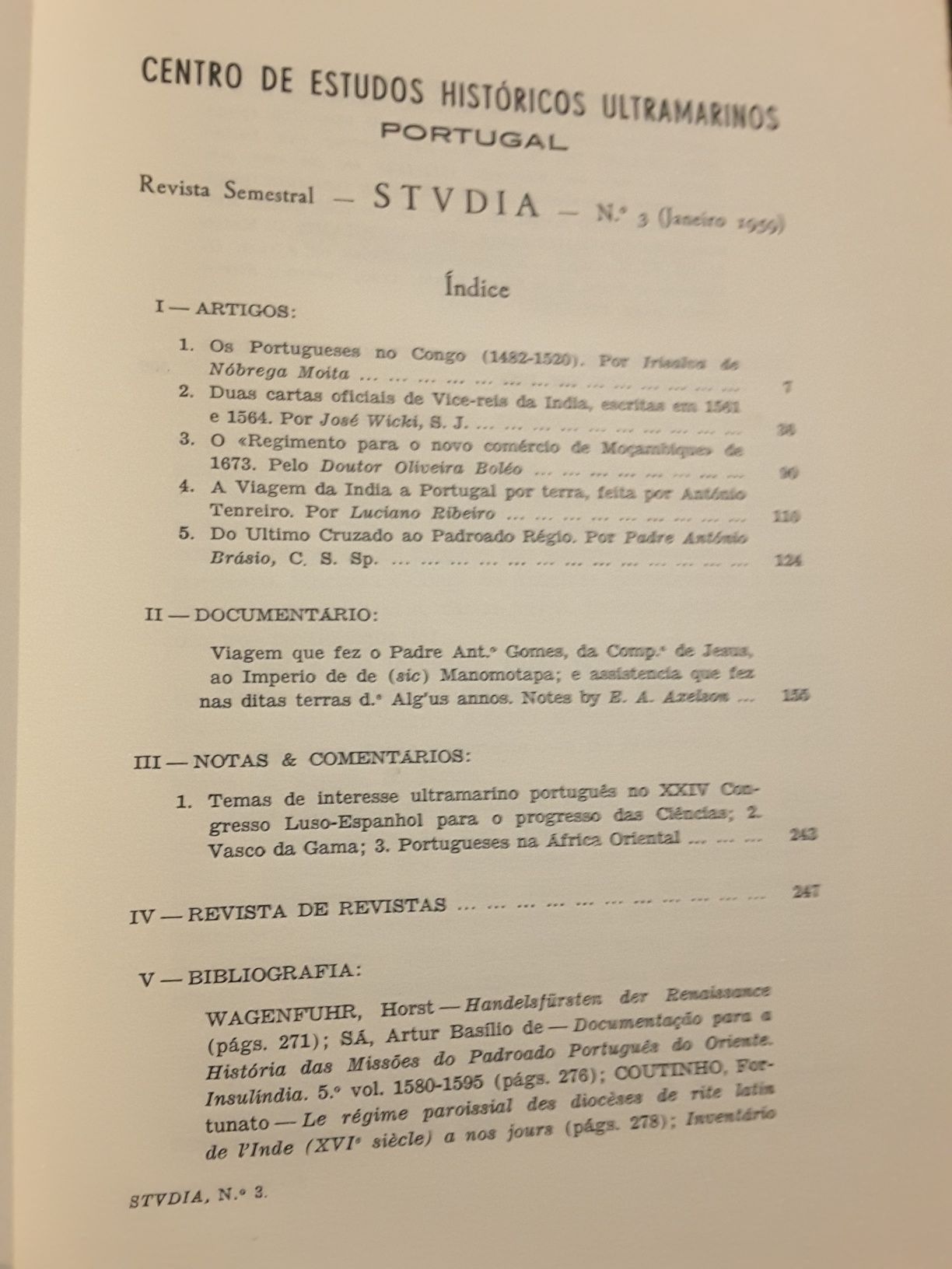 STVDIA. Portugueses no Congo-Padroado Régio-Malaca-Descriçao Ásia