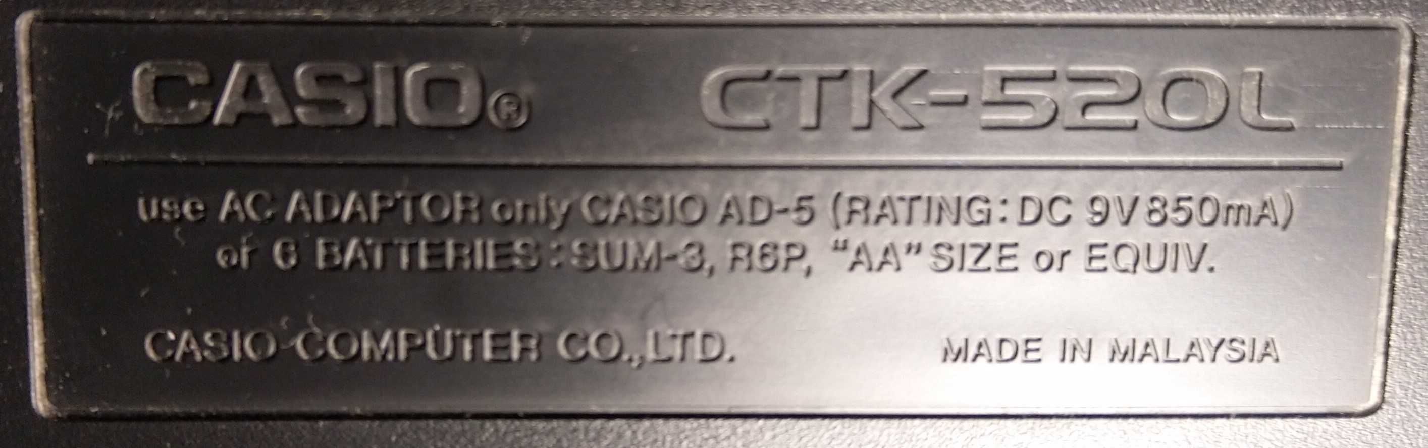 Cинтезатор Casio CTK 520L