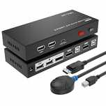 Przełącznik 4K60Hz Displayport 2-portowy 2 komputery 1 monitor