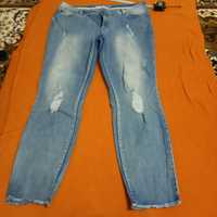 Jeansy skinny z rozdarciami r. 48