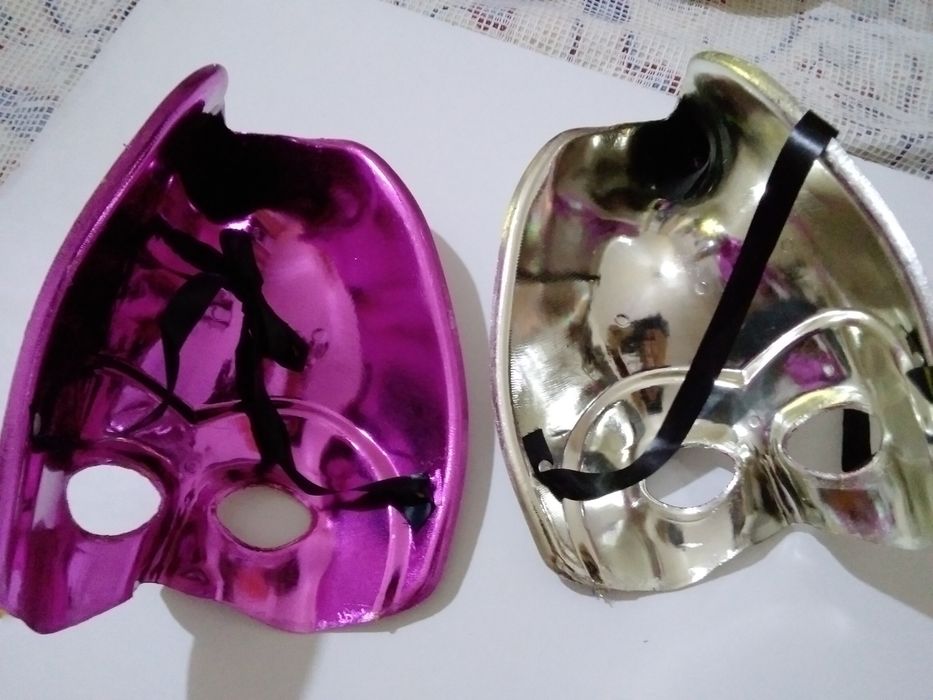 Máscaras metalizadas festa, para adulto.