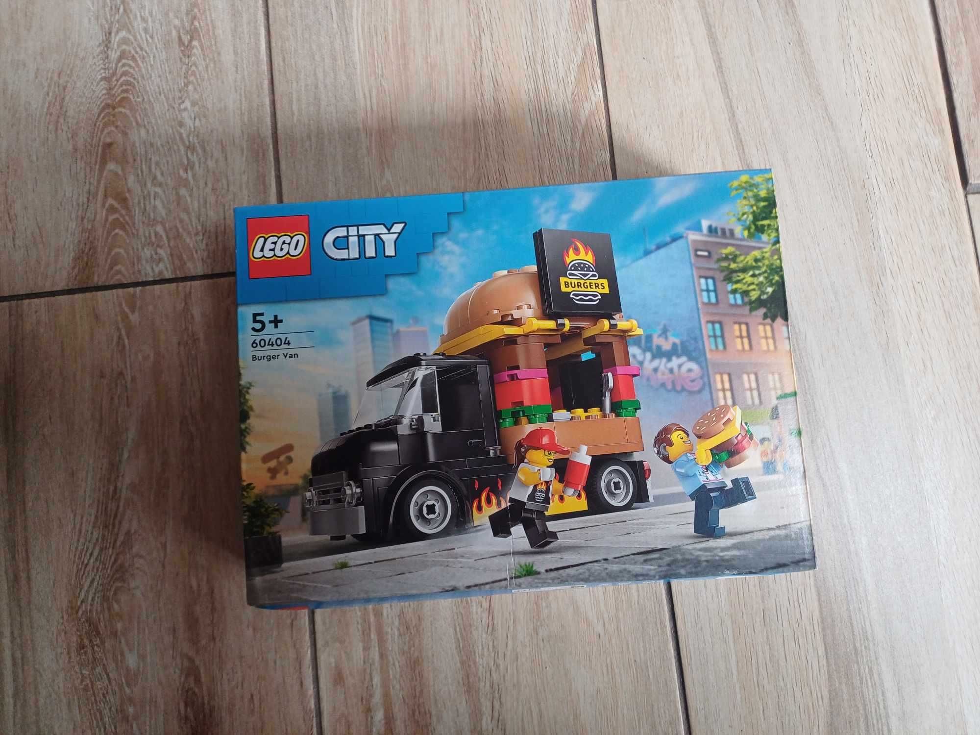 LEGO CITY Ciężarówka z Burgerami 60404 Klocki Figurki Budka Auto