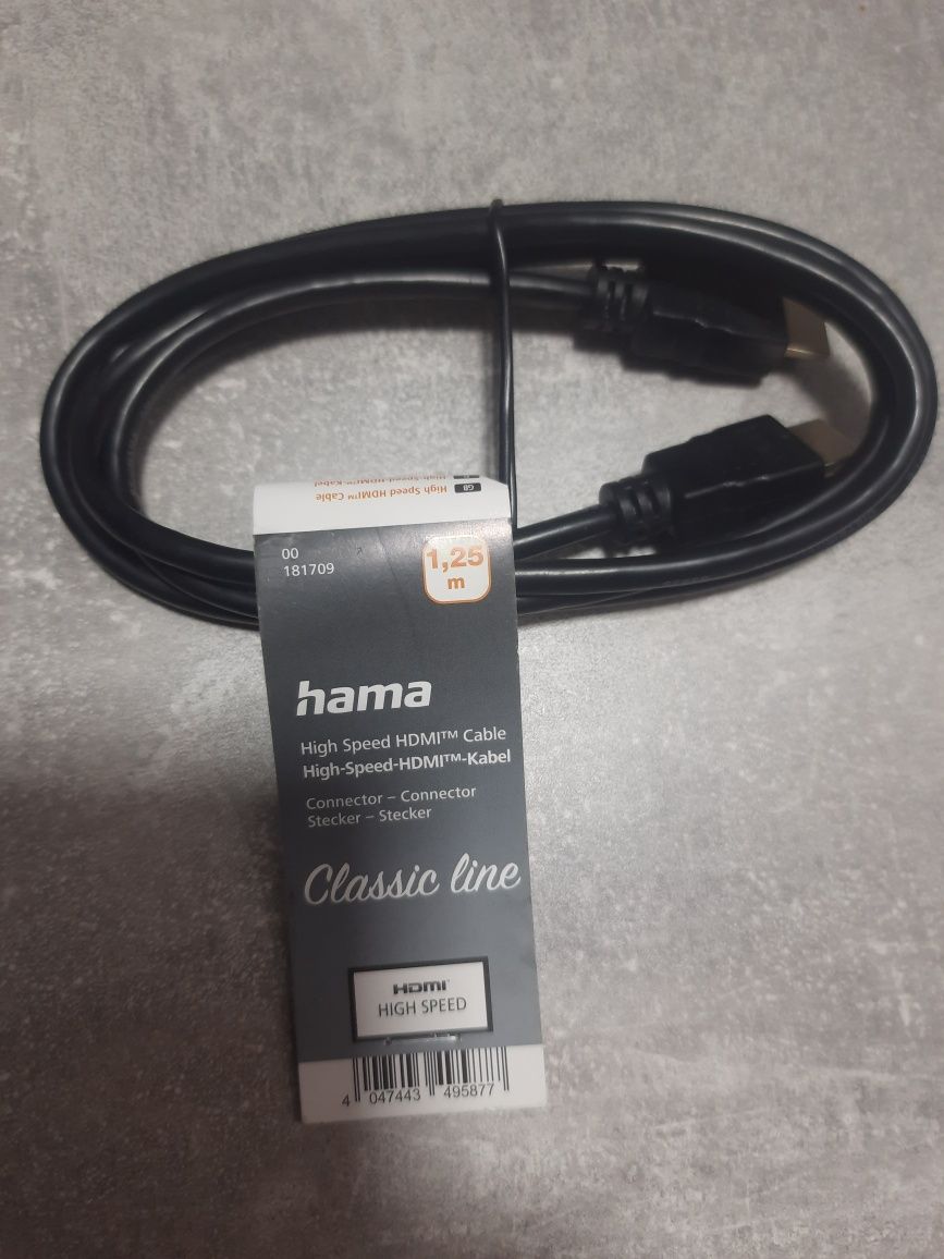 HDMI кабель HAMA, 1,25 m, High Speed, Німеччина
