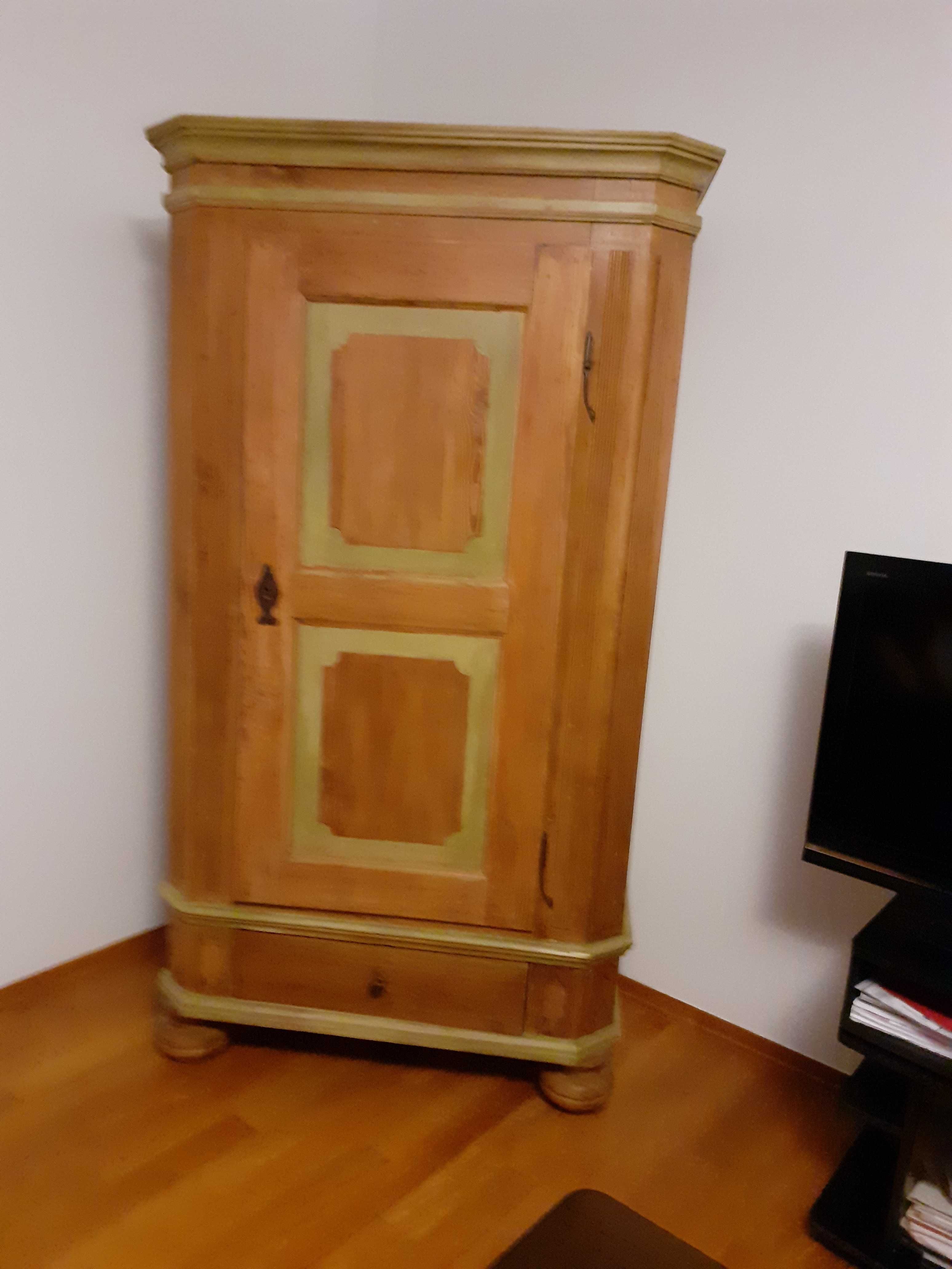 szafa antyk 1880 styl prowansalski lite drewno