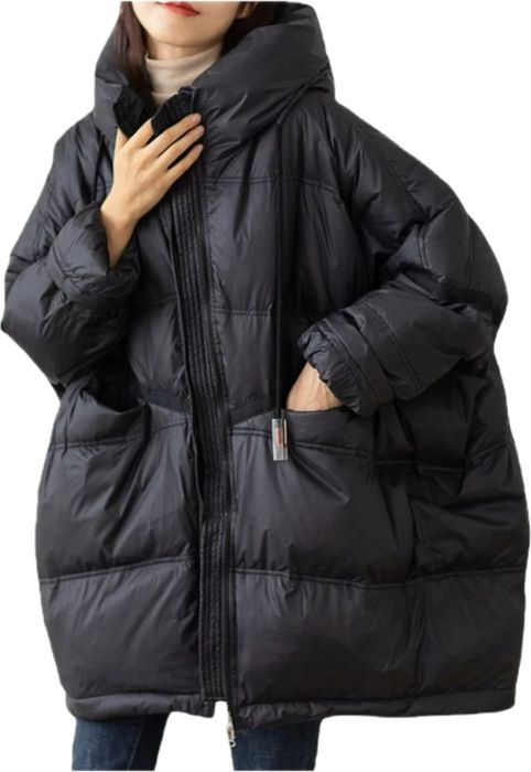 Kurtka puchowa oversize z kapturem kolory