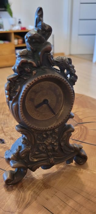 Zegar kominkowy mosiężny