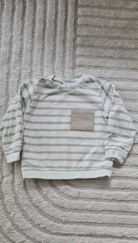 Bluza biała w beżowe paski r.98 2-3 lata Mango