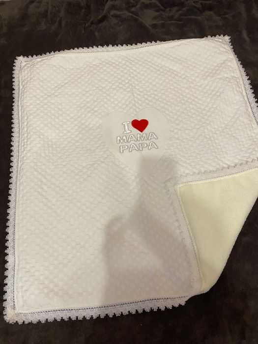 Дитячий плед з мереживом (з утепленням зсередини)