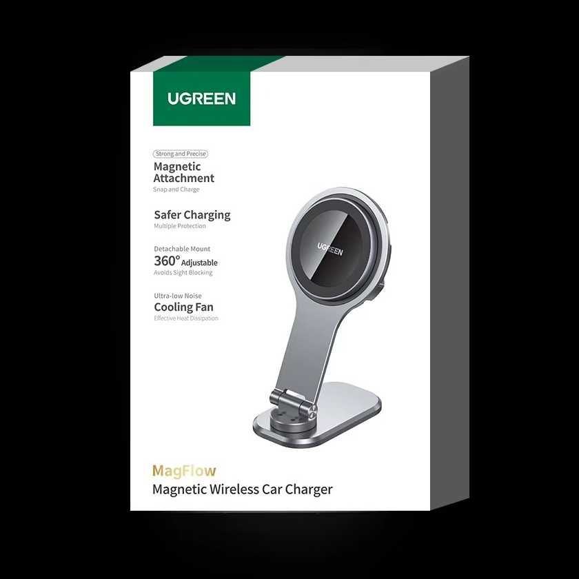 Автомобільний тримач для iPhone беспроводная зарядка MagSafe UGREEN