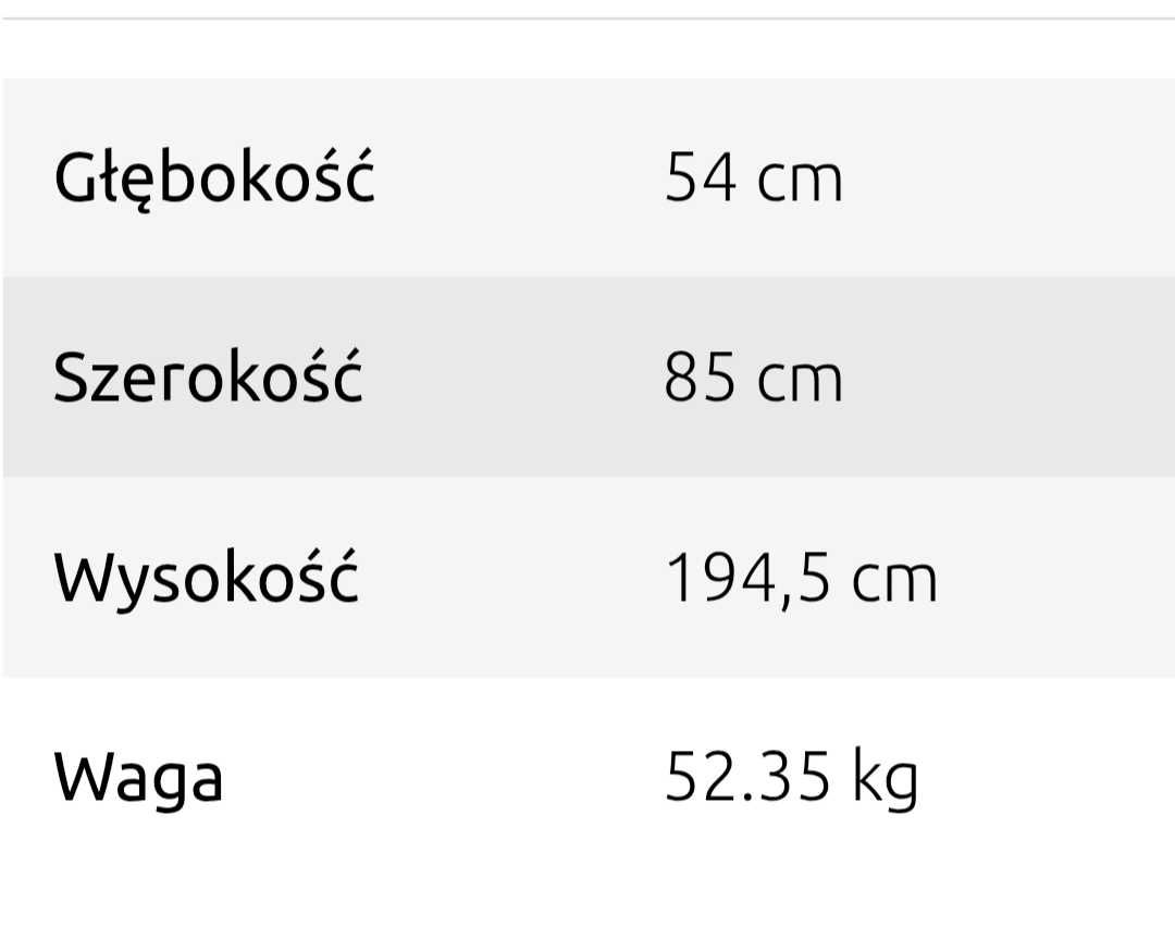 Szafa biała z elementami koloru drewna