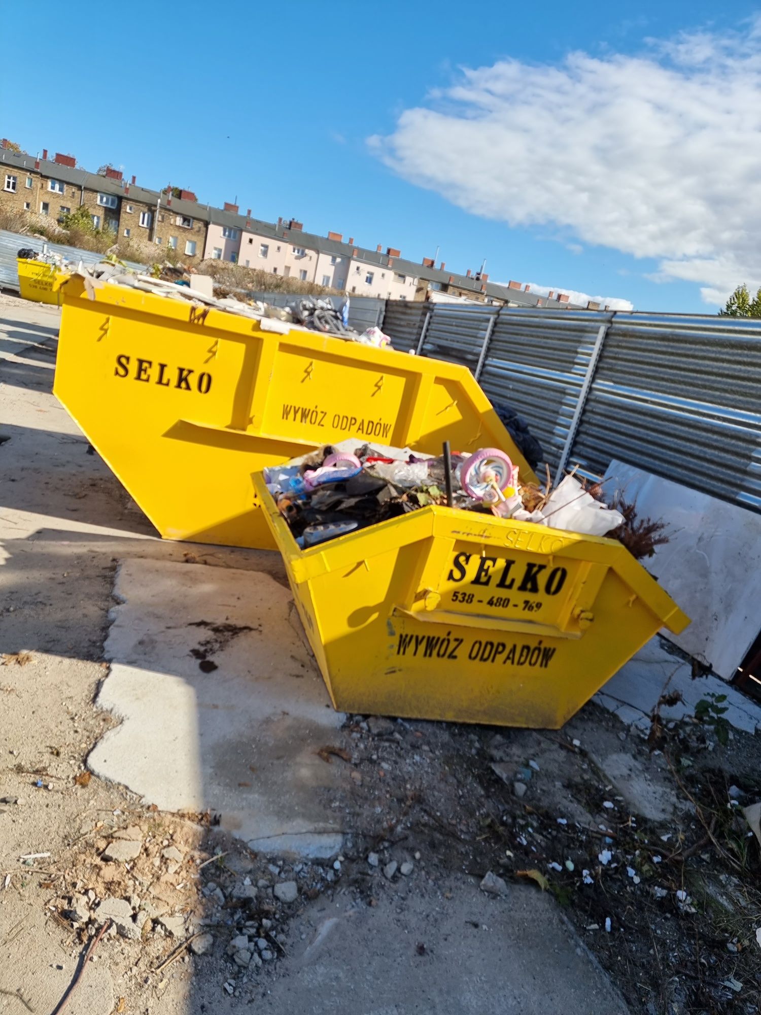 Kontenery wywóz gruzu odpadów śmieci remonty Skwierzyna