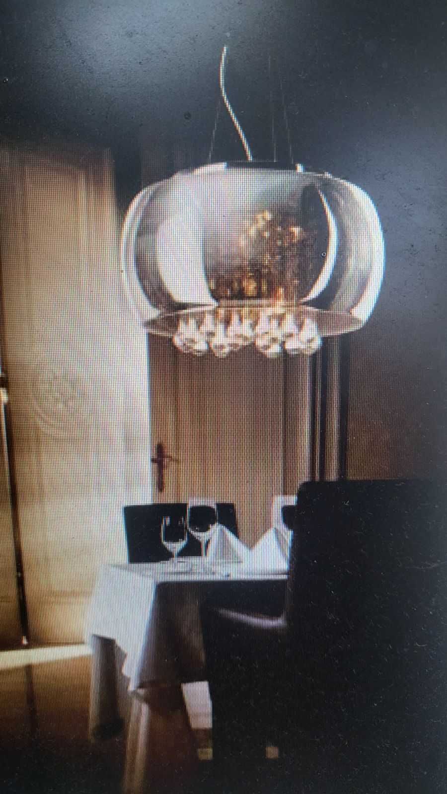 Lampa sufitowa CRYSTAL okrągła z kryształowymi sopelkami