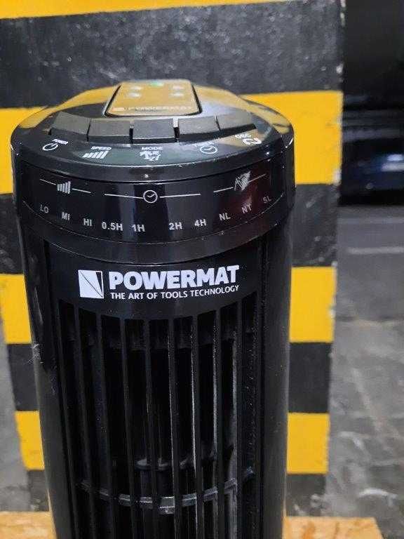 Wentylator POWERMAT kolumnowy z pilotem i timerem , słupek czarny.