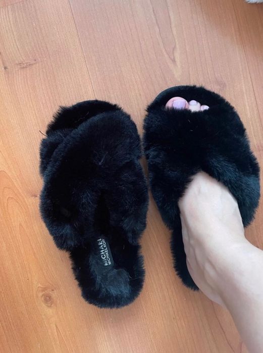 Nowe klapki Michael Kors futro futerko