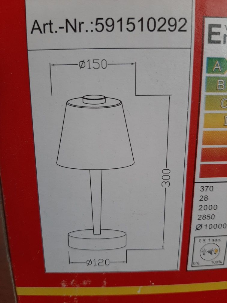 Lampa Stołowa TRIO nocna lampka dotykowy ściemniacz