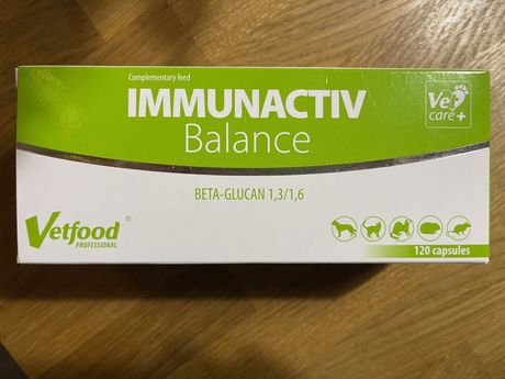 Immunactiv Balance Beta glucan Vetcare+ Vetfood 80 kaps 2023 zwierzaki