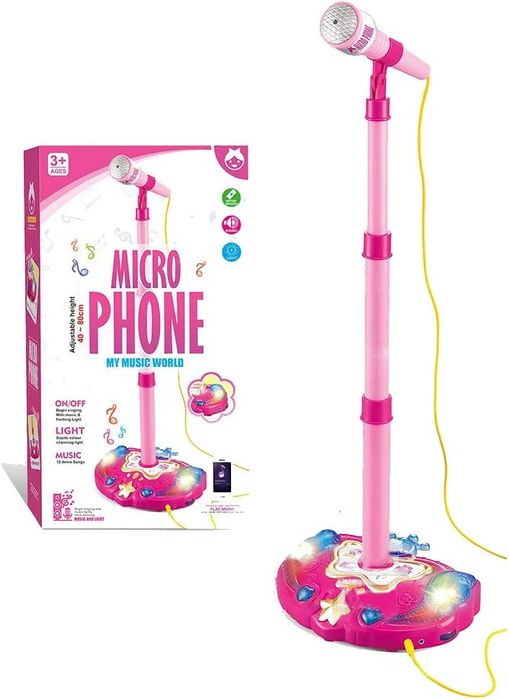 EcoGo Mikrofon dla dzieci do karaoke ze stojakiem