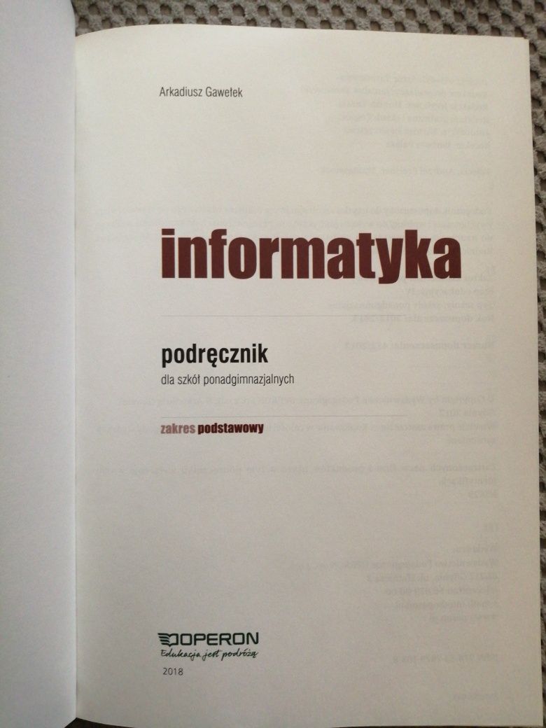 Informatyka do technikum i liceum