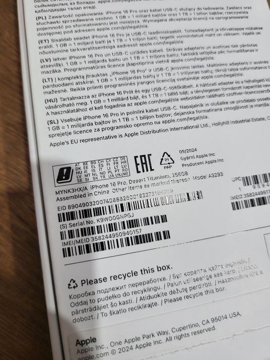 Iphone 16 Pro 256gb Desert jak nowy za gotówkę!
