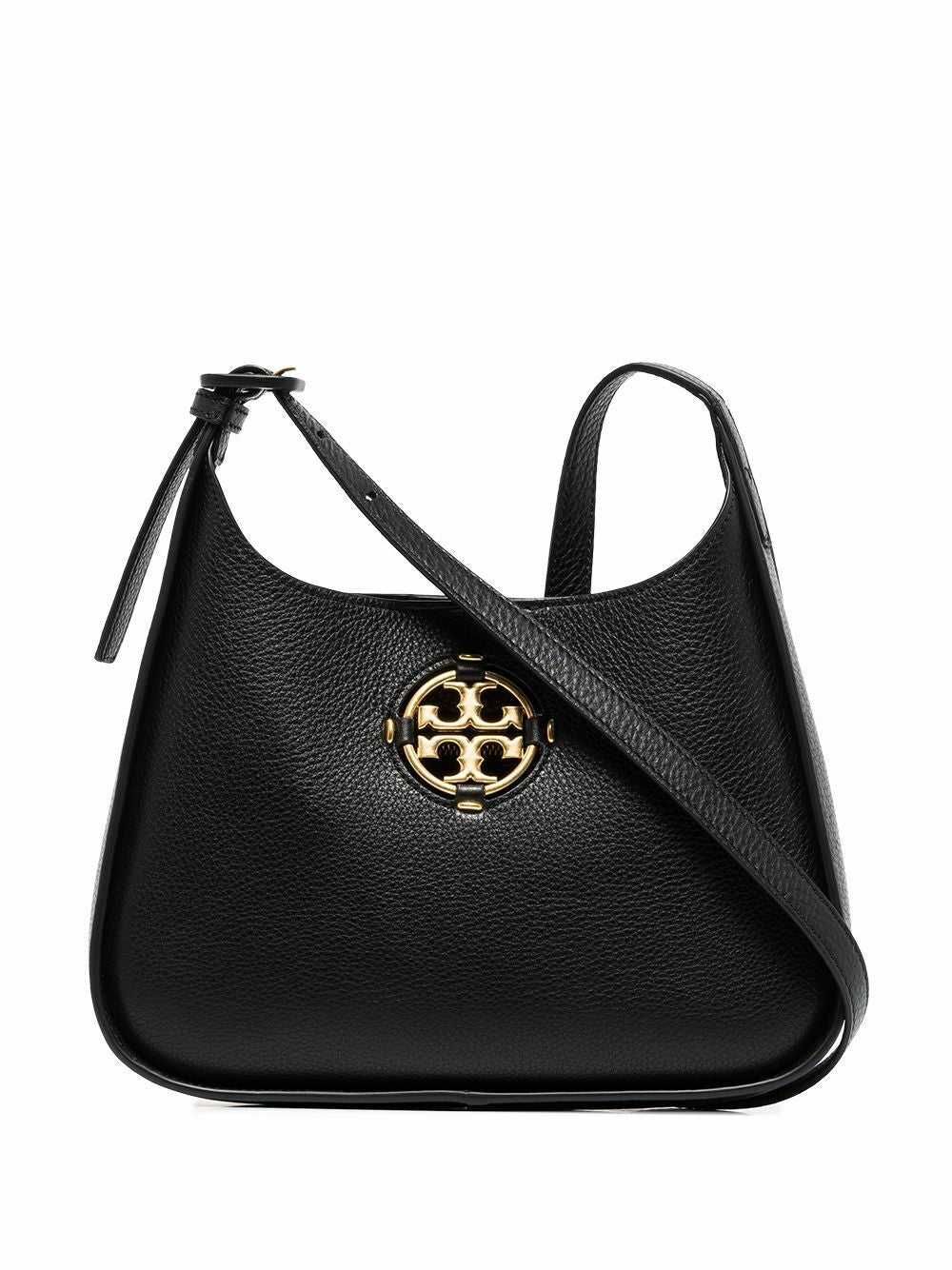 Сумка Tory Burch Miller Leather Hobo Bag Black