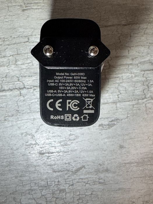 Зарядка зарядний пристрій Toocki 65W GaN USB Charger