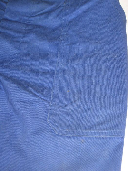 spodnie Uvex robocze niebieskie proste 48 4 kieszenie bawełna