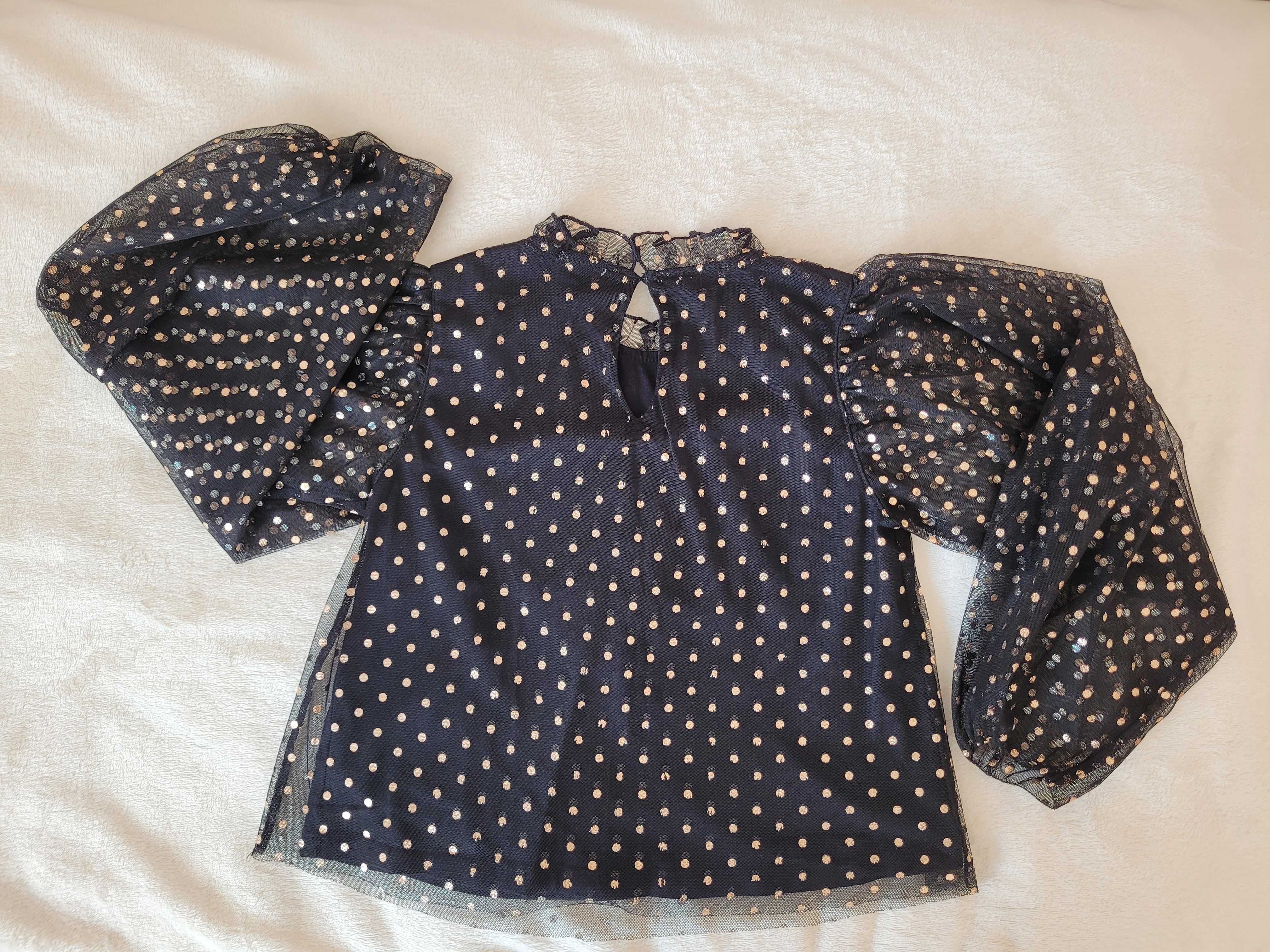 Bluzka dziewczęca wyjściowa tiulowa elegancka r. 122 Next