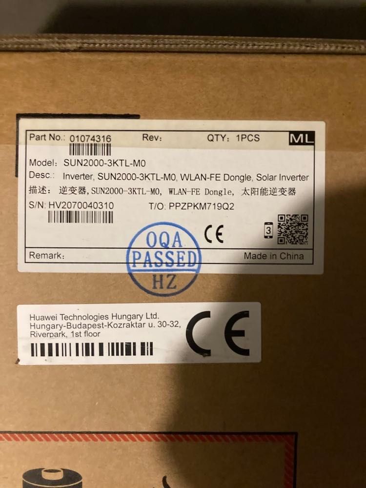 Huawei Falownik model SUN2000-3KTL-MO NOWY !!!