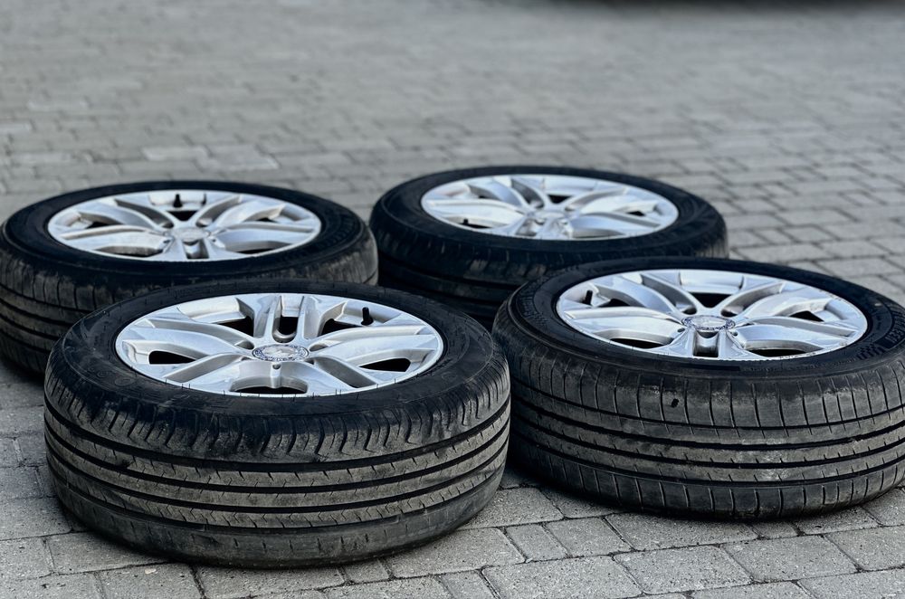 Легкосплавні диски 5x112 R16 Mercedes-Benz W204 +літні шини 2024 рік