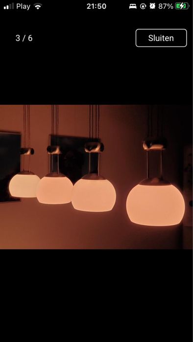 Lampa widzaca LED nad stół, stal nierdzewna, klosze