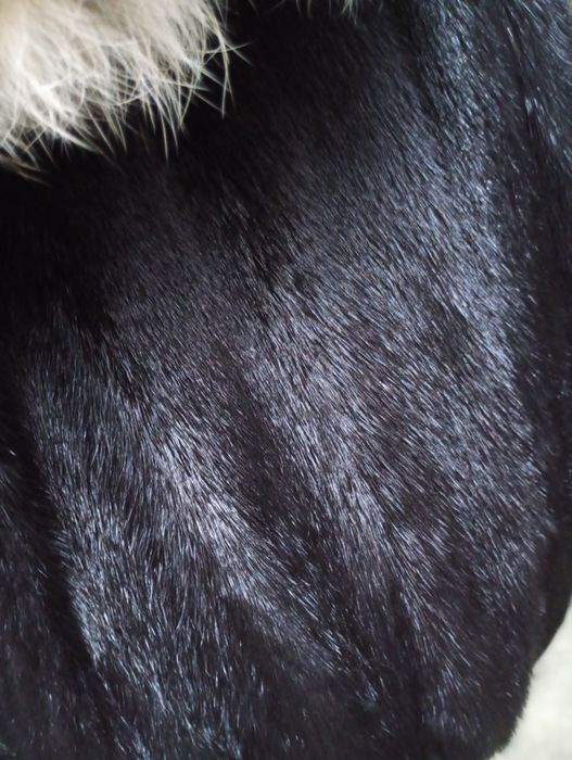 Ог 108см. Норковая шуба с рысью. Полушубок. Натуральная шуба