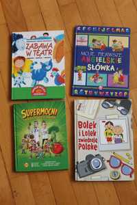 Cztery książki dla dzieci A4 w twardych oprawach