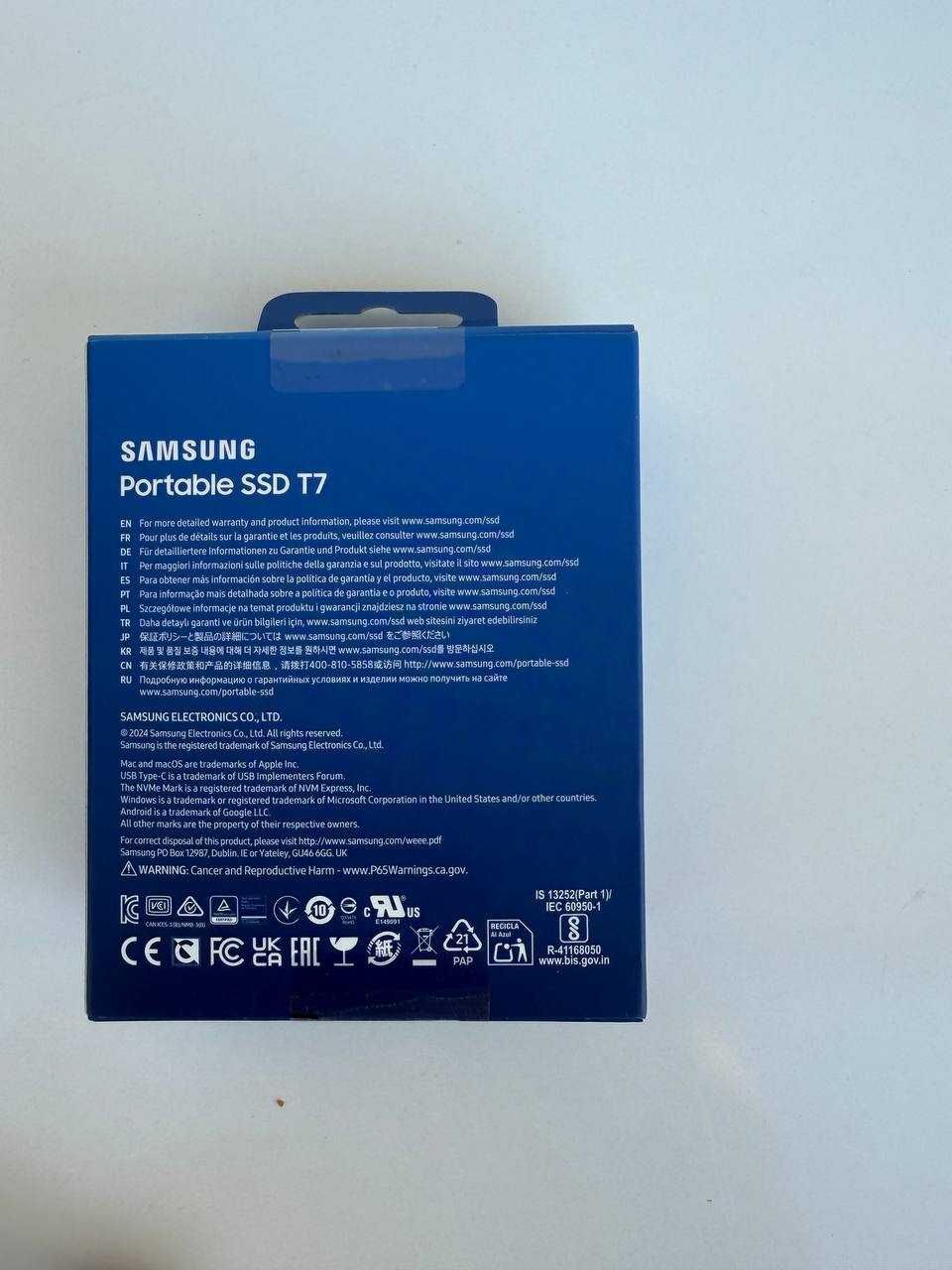 Зовнішний накопичувач Samsung Portable SSD T7 1TB