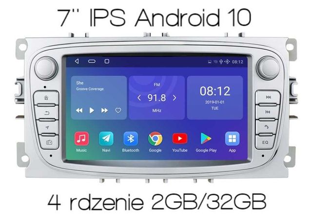 Radio Nawigacja Android Ford Connect Focus S-Max Galaxy Mondeo 2/32GB