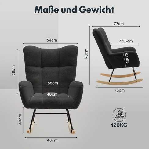 FLEXISPOT fotel bujany z wysokim oparciem i podłokietnikami