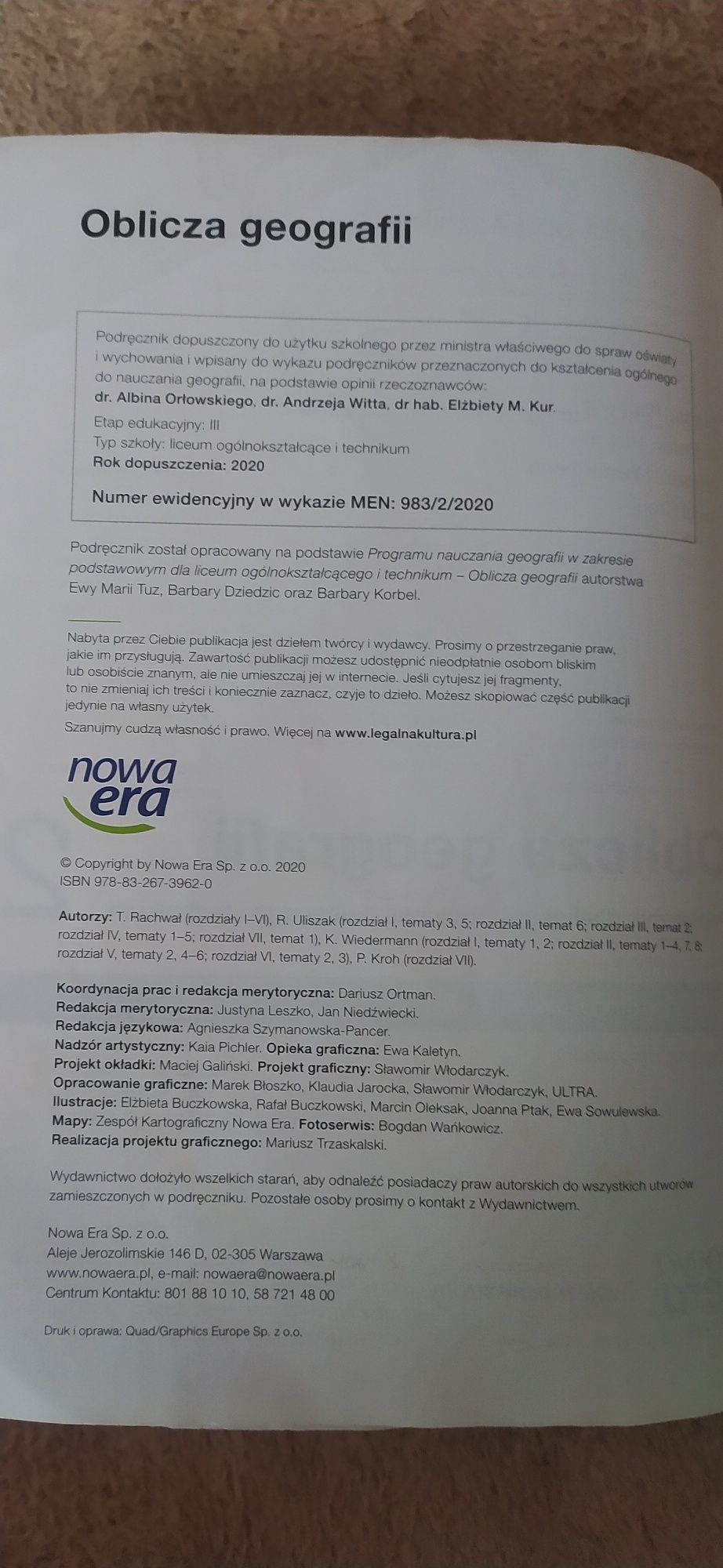 Oblicza geografi 2 zakres podstawowy