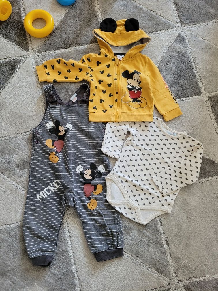 Komplet niemowlęcy bawełniany Myszka Miki DisneyBaby 74/86