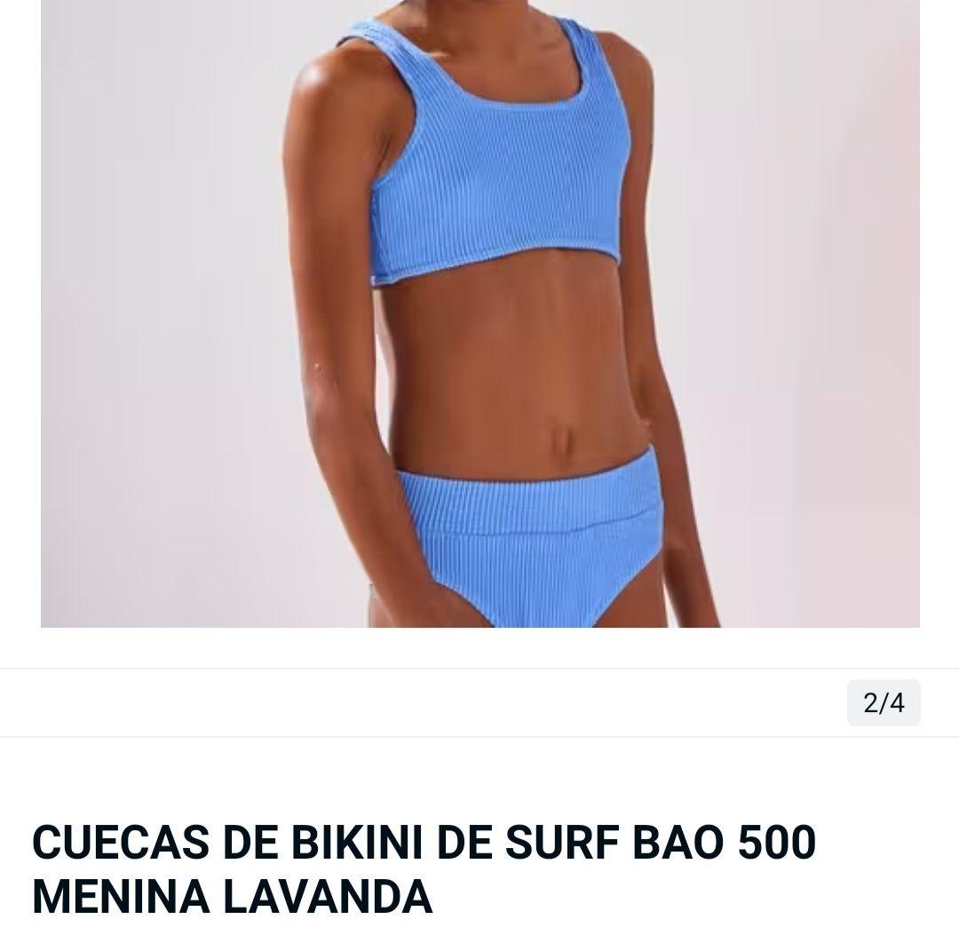 Bikini criança azul Decathlon 10 / 11 anos