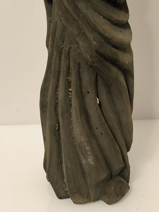 Święta Barbara Stara przedwojenna rzeźba ludowa Polska