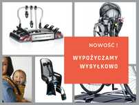 Wypożyczalnia: bagażniki, przyczepka rowerowa, nosidło dla dzieci
