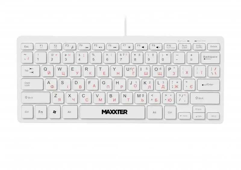 Клавіатура Maxxter KBM-C01W-UA, White, USB