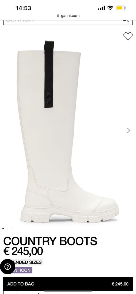 Botas GANNI 37 branco