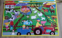 Drewniane puzzle farma 24 elementy