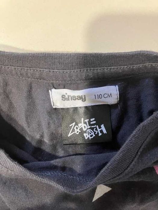 T-shirt Sinsay szary potworki 110 cm krótki rękaw